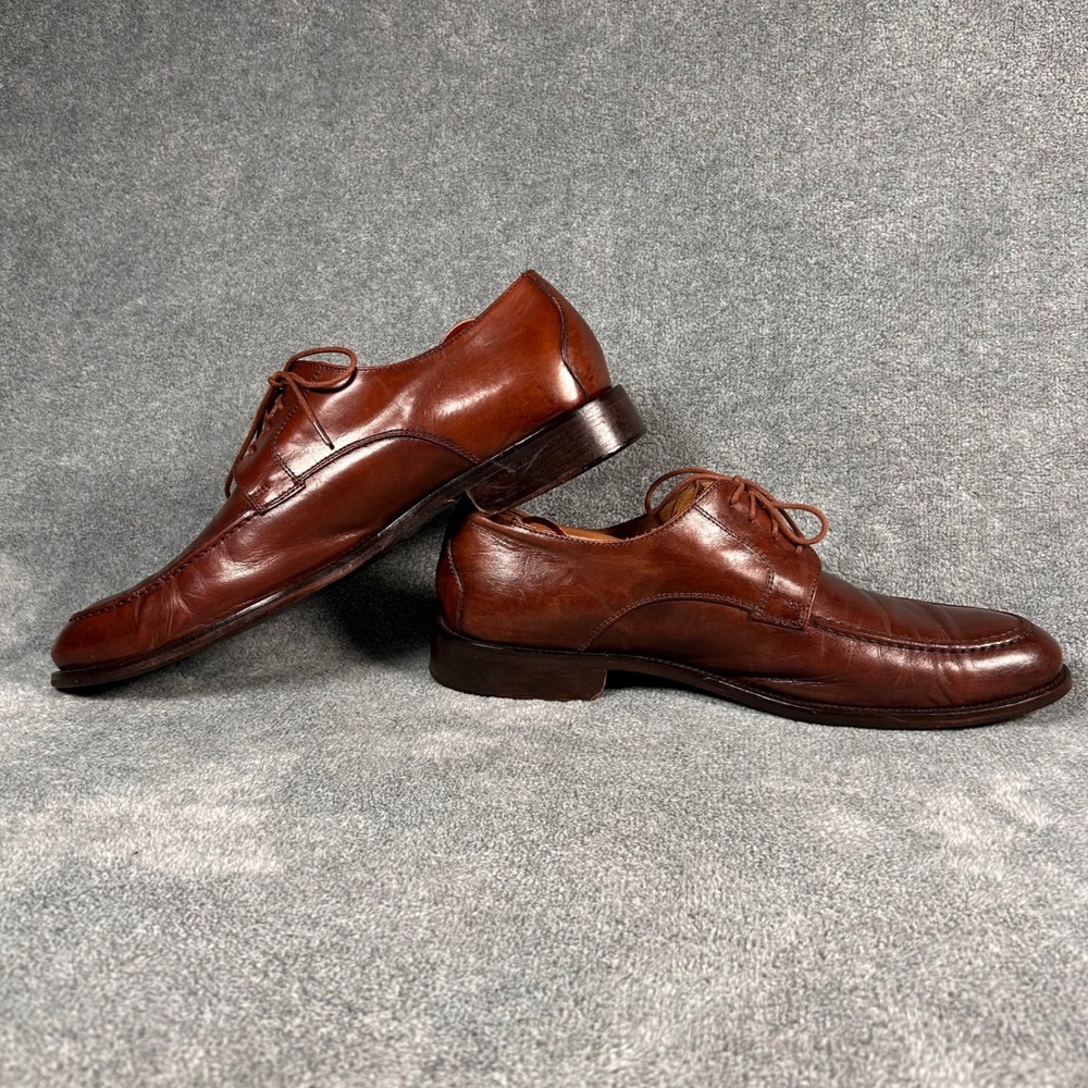 Mercanti Fiorentini Derby Dress Shoes Apron Toe Mens 10.5 M Brown Leather Italy - Picture 8 of 12